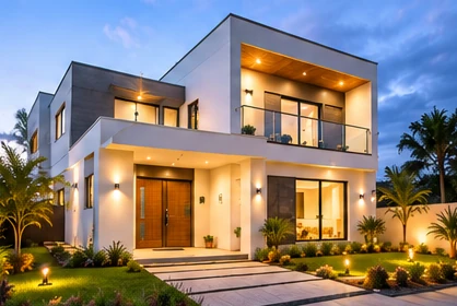 Residential ceiling with cove, recessed, and linear lighting